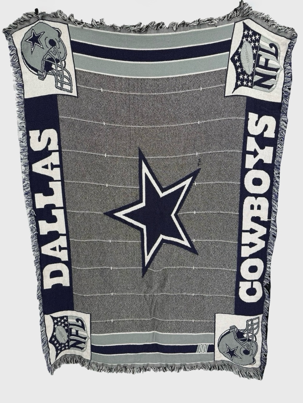 Chatham Dallas Cowboys Woven Throw Blanket | Gray / Navy / White | One Size